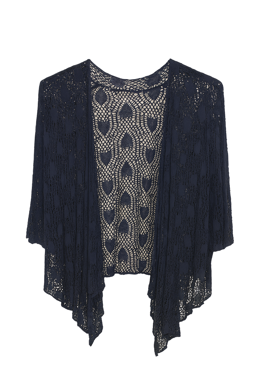 Hullet cardigan med bindebånd by NDJ