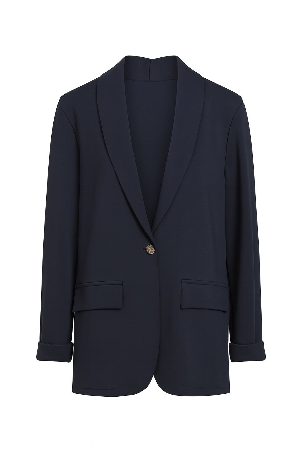 Blazer i blødt stof og guld knap by Max