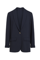 Blazer i blødt stof og guld knap by Max