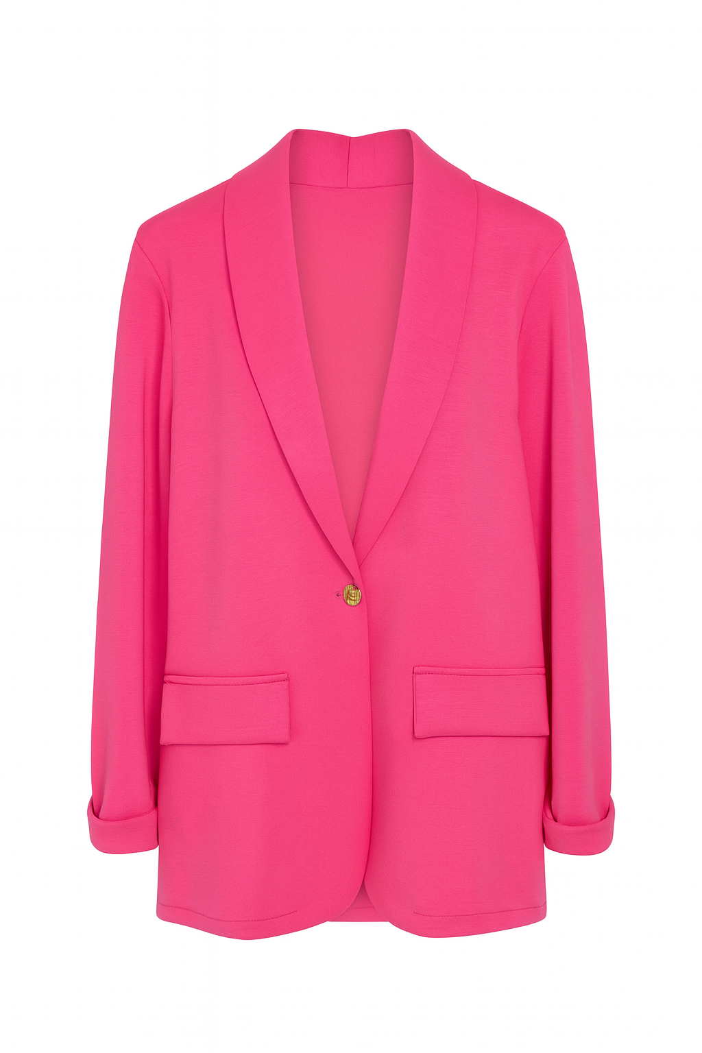 Blazer i blødt stof og guld knap by Max