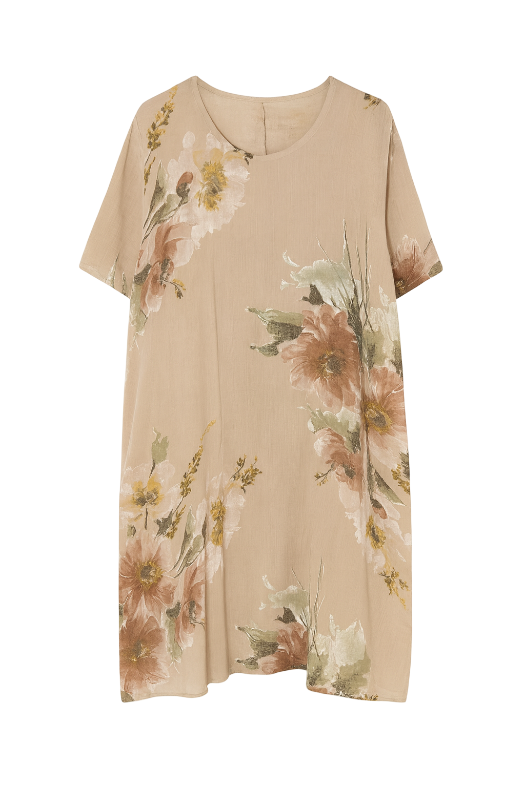 Kjole med blomsterprint - Brystmål 130cm - Bomuld by Miss Moon