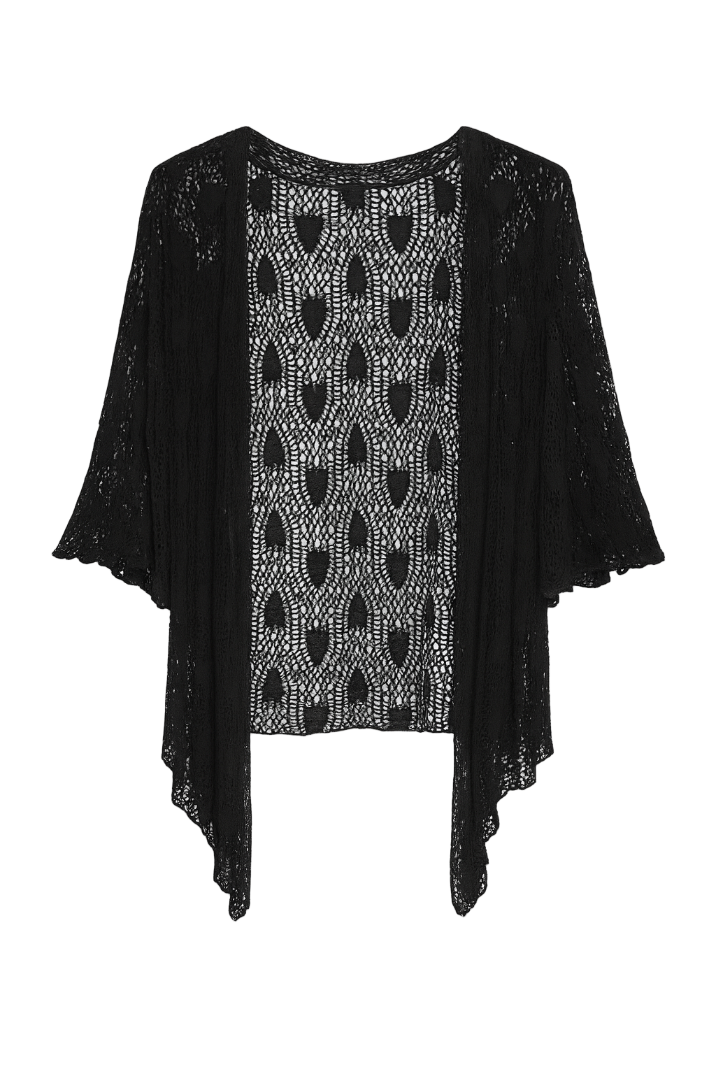 Hullet cardigan med bindebånd by NDJ