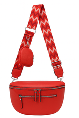 Bæltetaske med dobbelt lynlås 31x9x20cm by Eric Bags