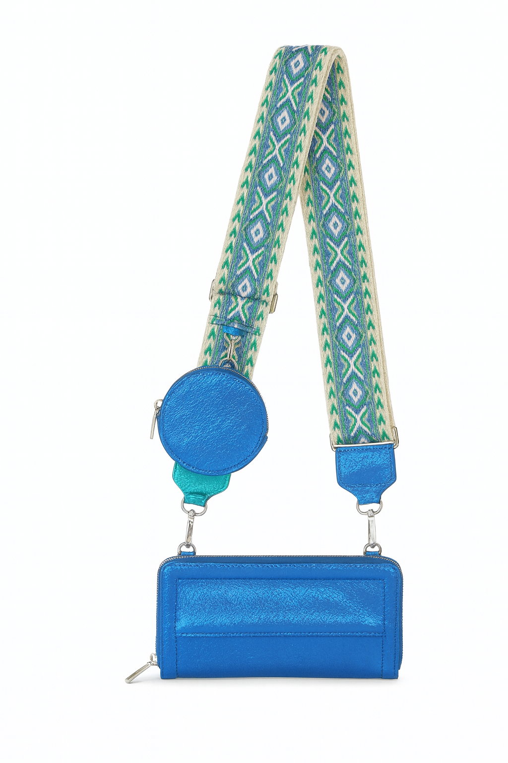 Shiny telefontaske/pung med taskestrop liggende 19.5x11x4.5cm by Krone 1