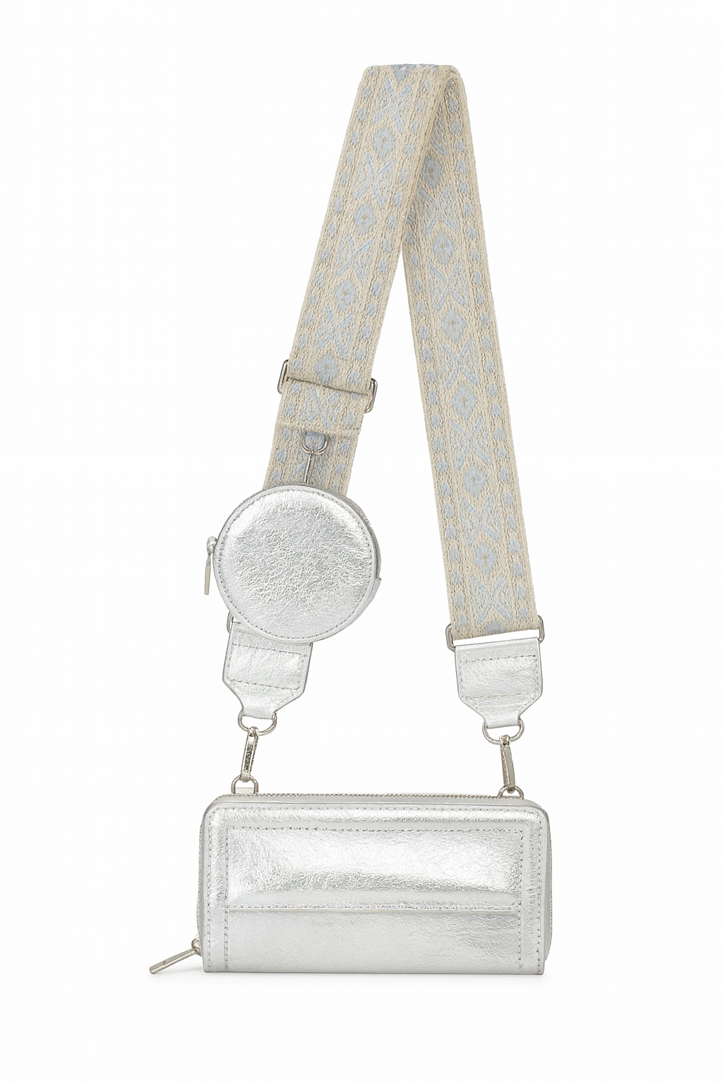 Shiny telefontaske/pung med taskestrop liggende 19.5x11x4.5cm by Krone 1