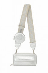 Shiny telefontaske/pung med taskestrop liggende 19.5x11x4.5cm by Krone 1