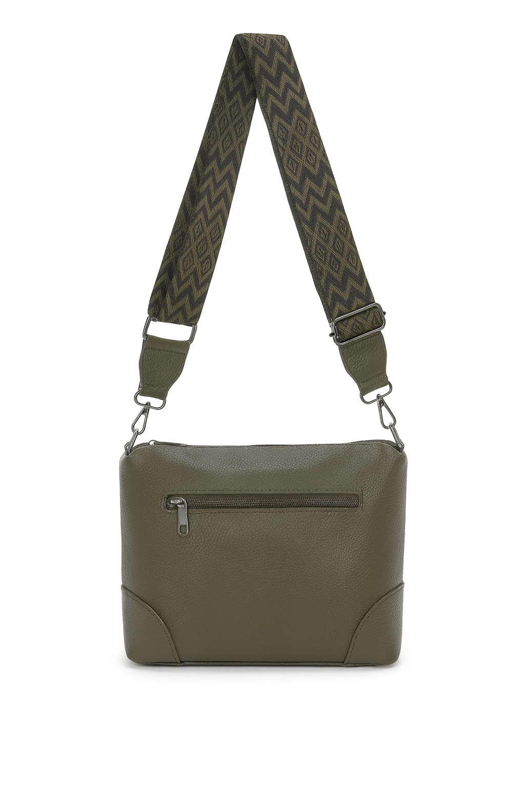 Taske med zigzag taskestrop 22x13x25cm by Eric Bags