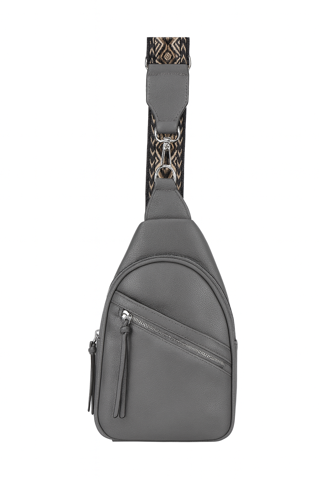 Crossbody rejsetaske med lynlås 20x7x30cm by Eric Bags