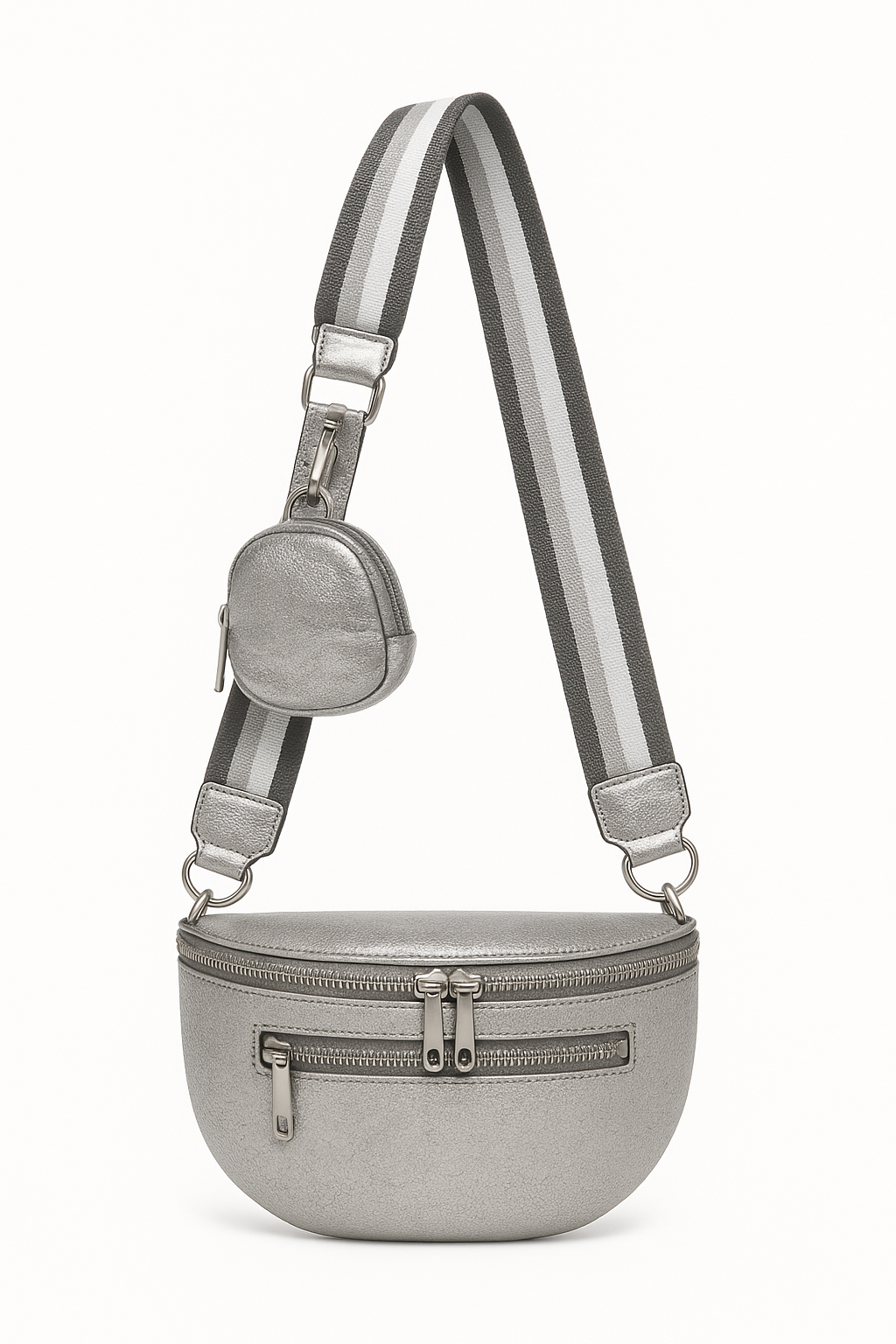 Glitrende bæltetaske med taskestrop 34x8x16cm by Krone 1