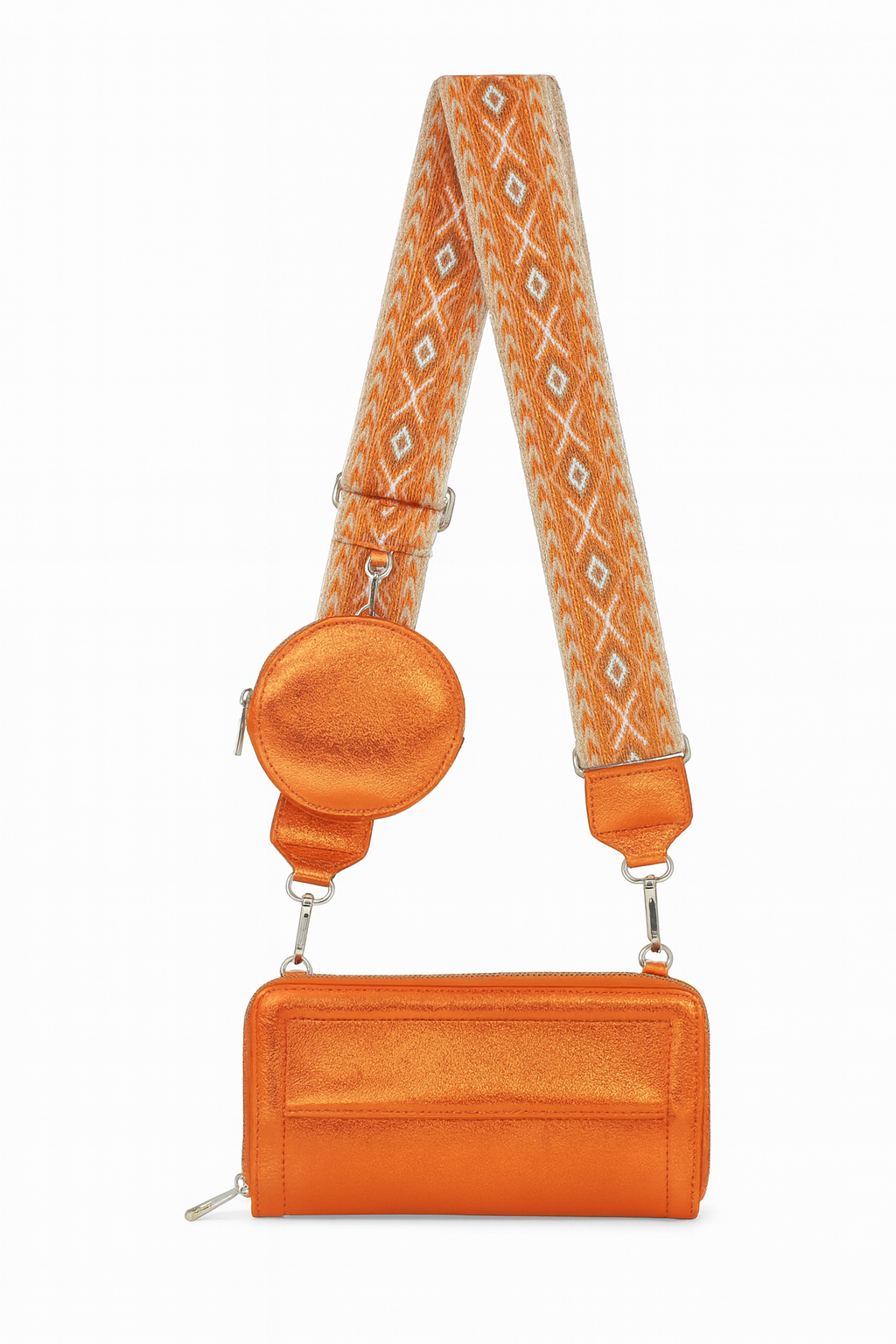 Shiny telefontaske/pung med taskestrop liggende 19.5x11x4.5cm by Krone 1