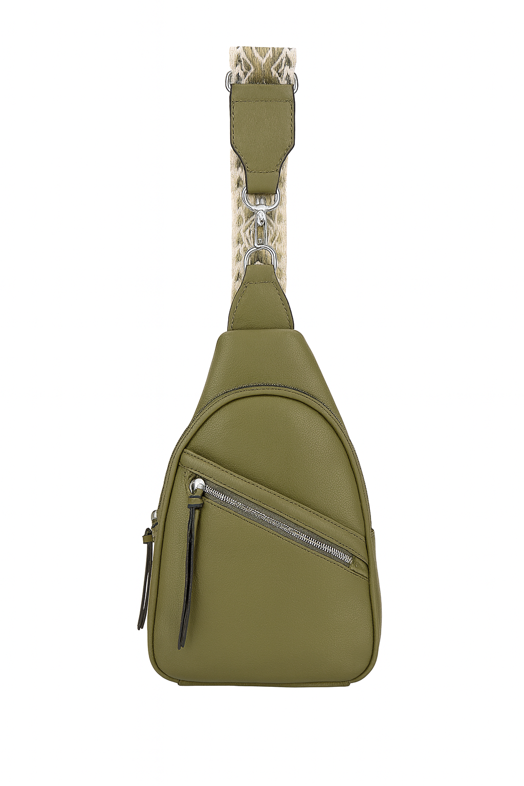 Crossbody rejsetaske med lynlås 20x7x30cm by Eric Bags