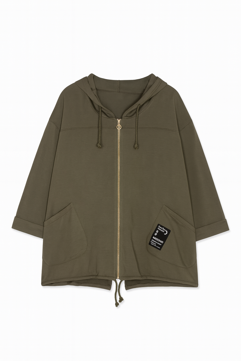 Bluse med lynlås og hætte - brystmål 160cm by Krone 1