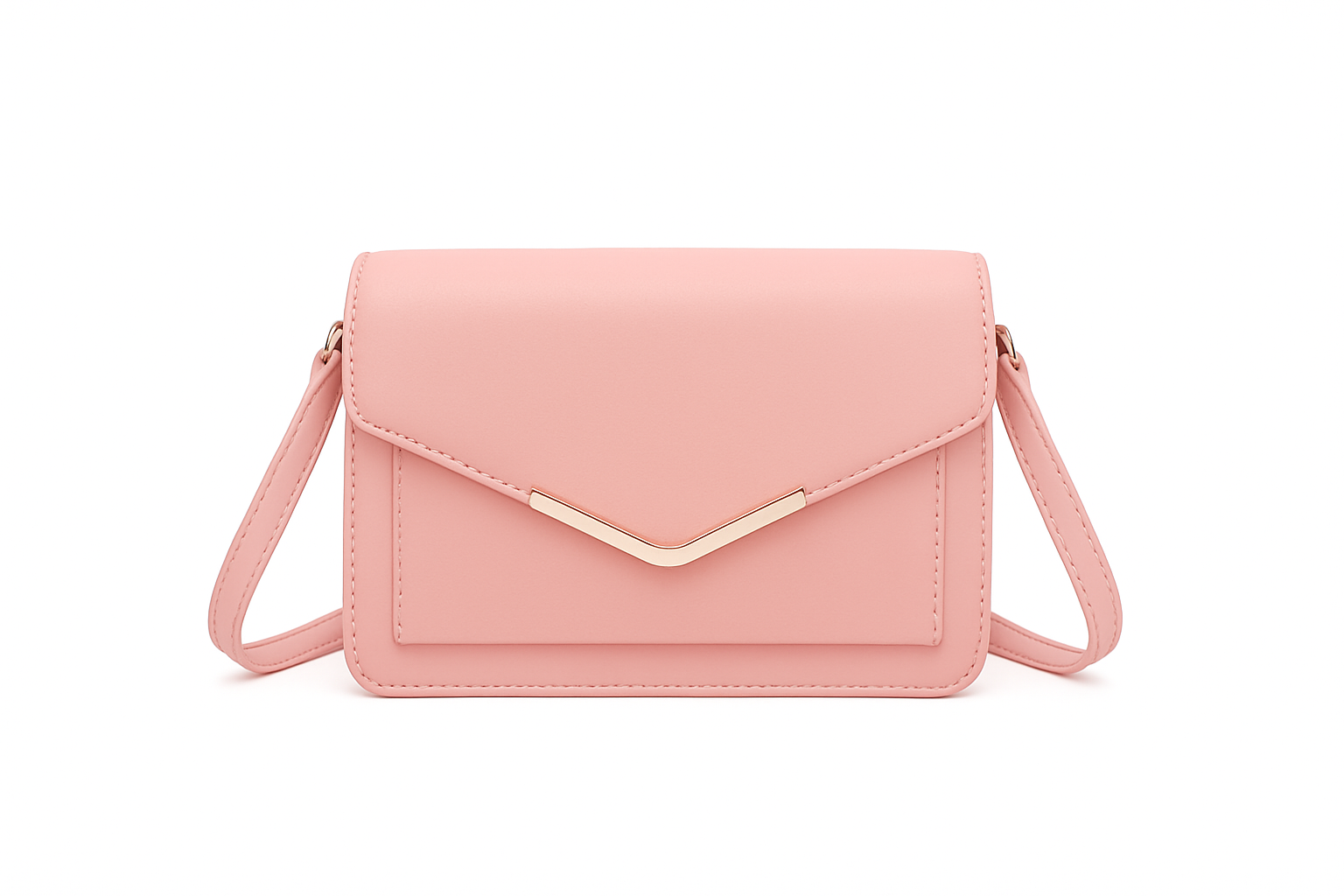 Firkantet crossbody taske med guld detalje 16x8x23cm by Eric Bags