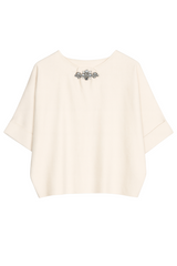 Strik bluse med bling i kraven - ITNOV24