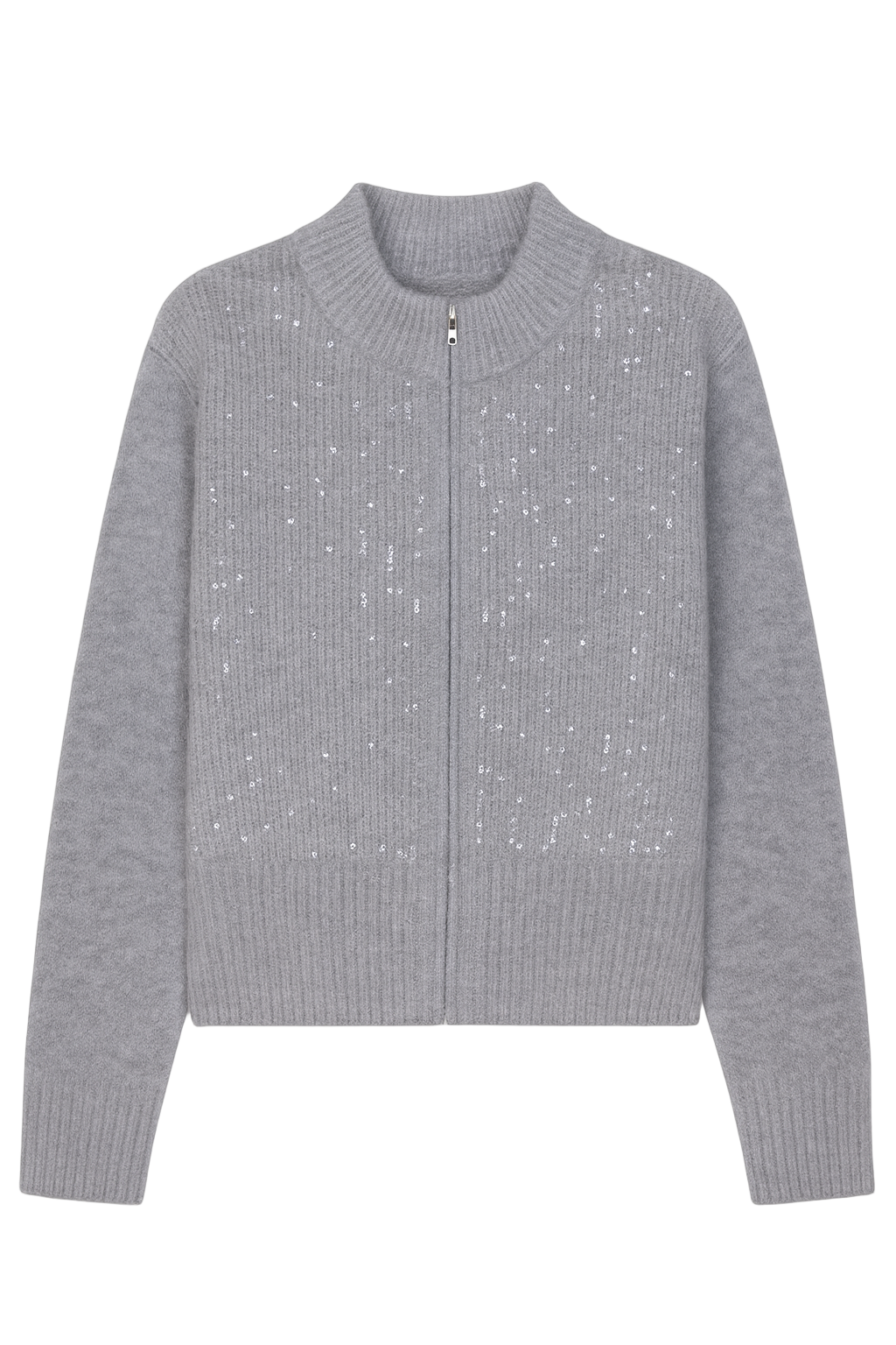 Strikcardigan med pailetter