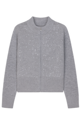 Strikcardigan med pailetter