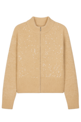 Strikcardigan med pailetter