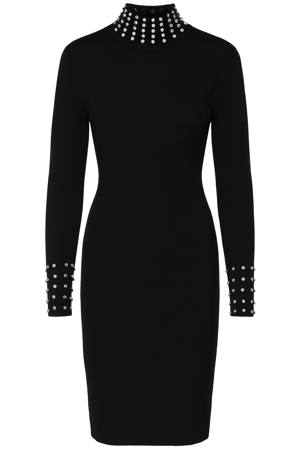 Sort strik kjole med bling turtleneck - ITNOV24