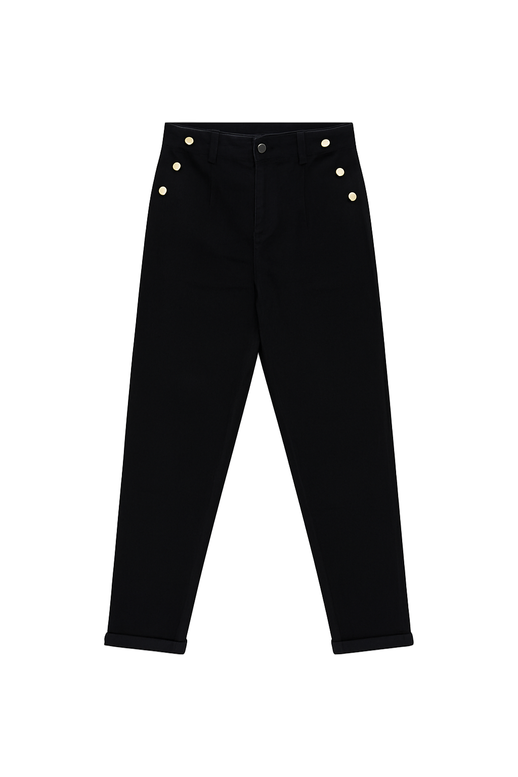 Jeans med guld knapper mom fit by Krone 1