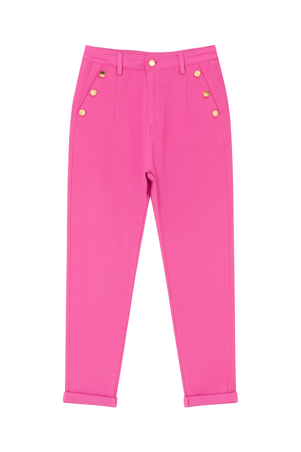 Jeans med guld knapper mom fit by Krone 1