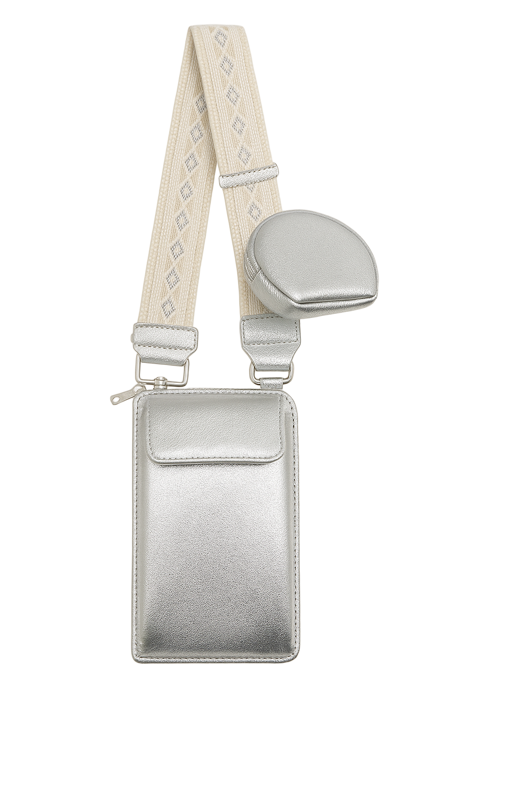 Shiny telefontaske/pung med skulderstrop stående – 20cm x 11cm x 4cm by Krone 1