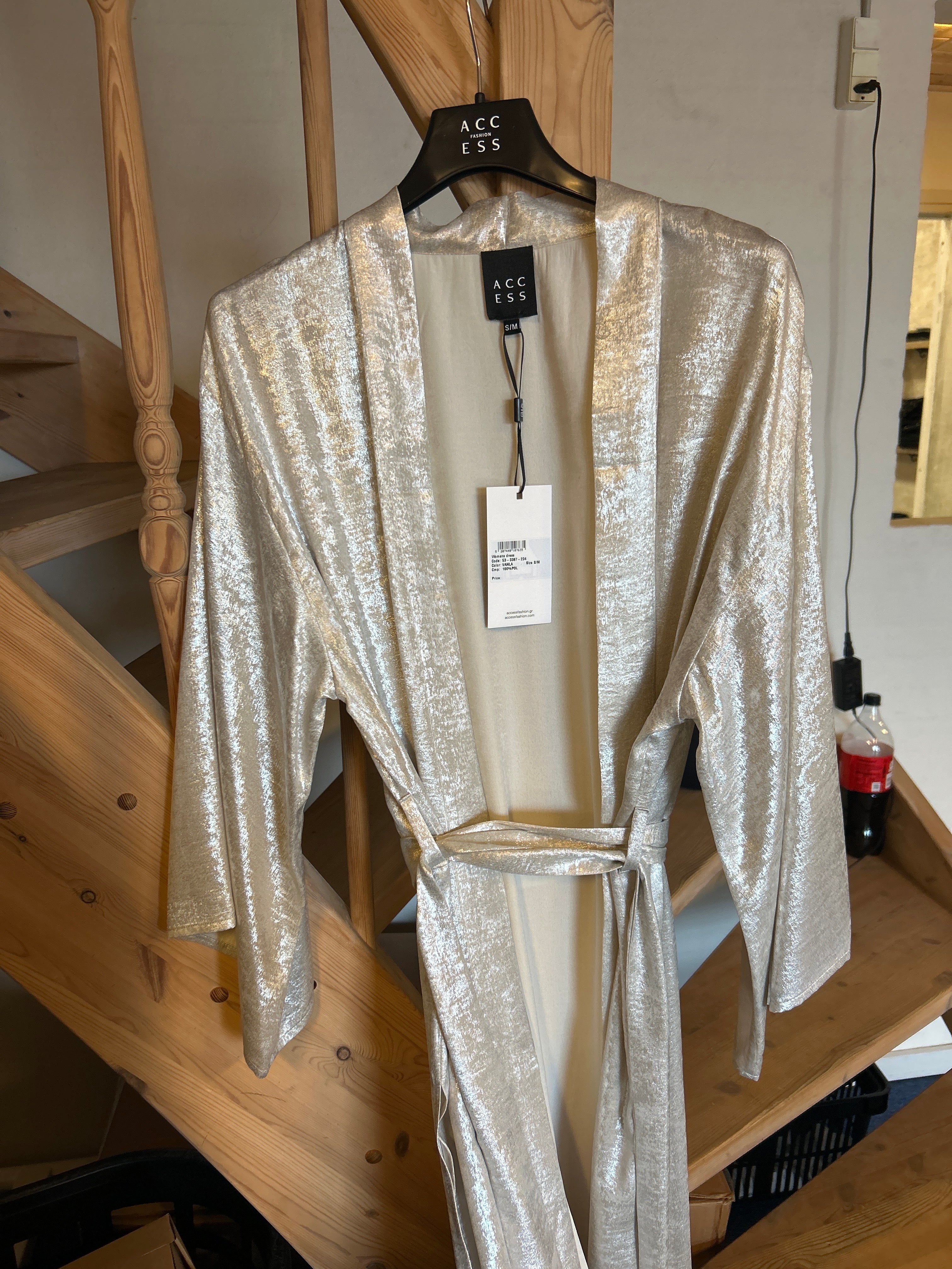 Metallisk lang kimono by Krone 1