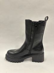 Sort chunky støvle med elastik