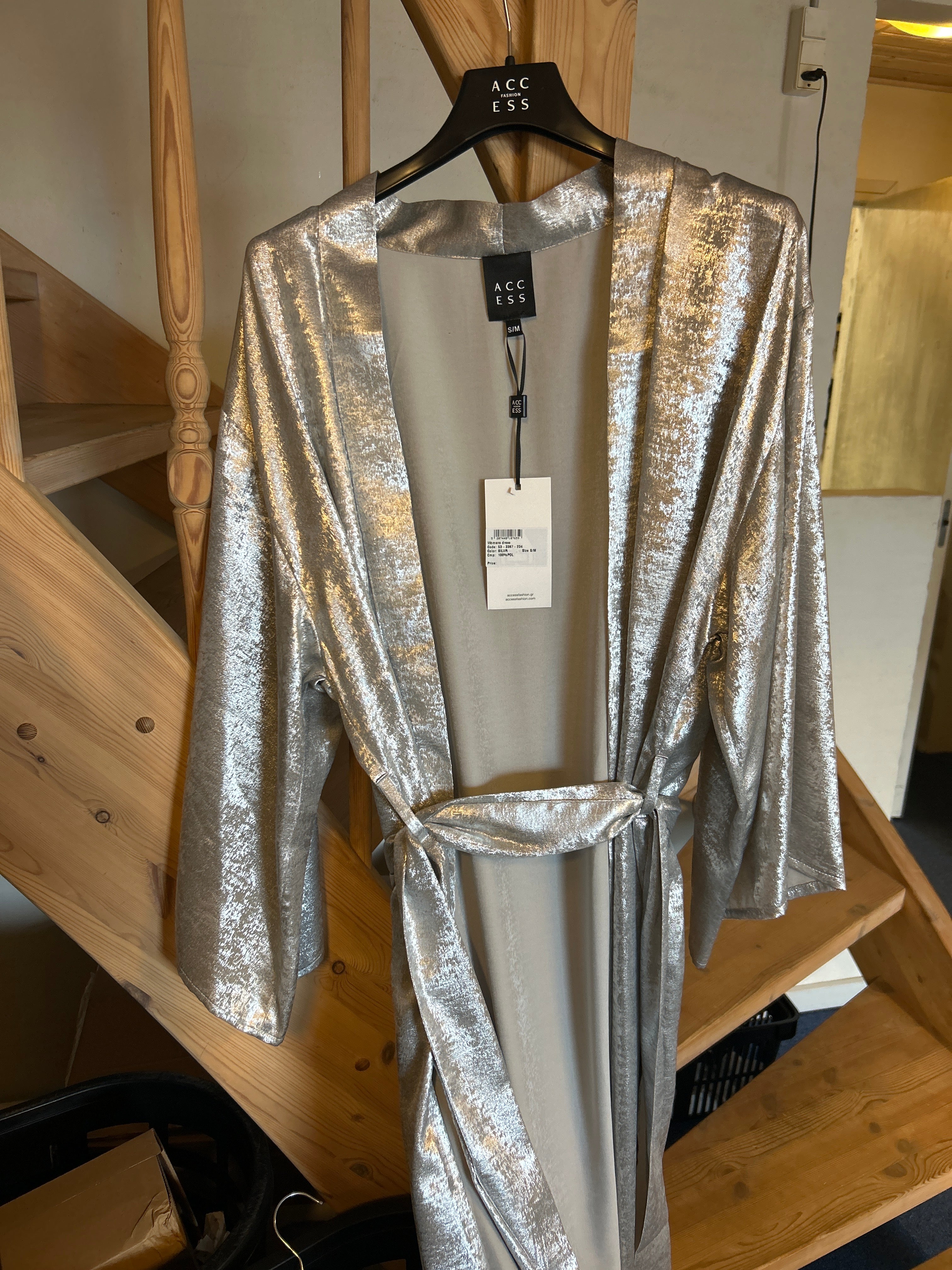 Metallisk lang kimono by Krone 1