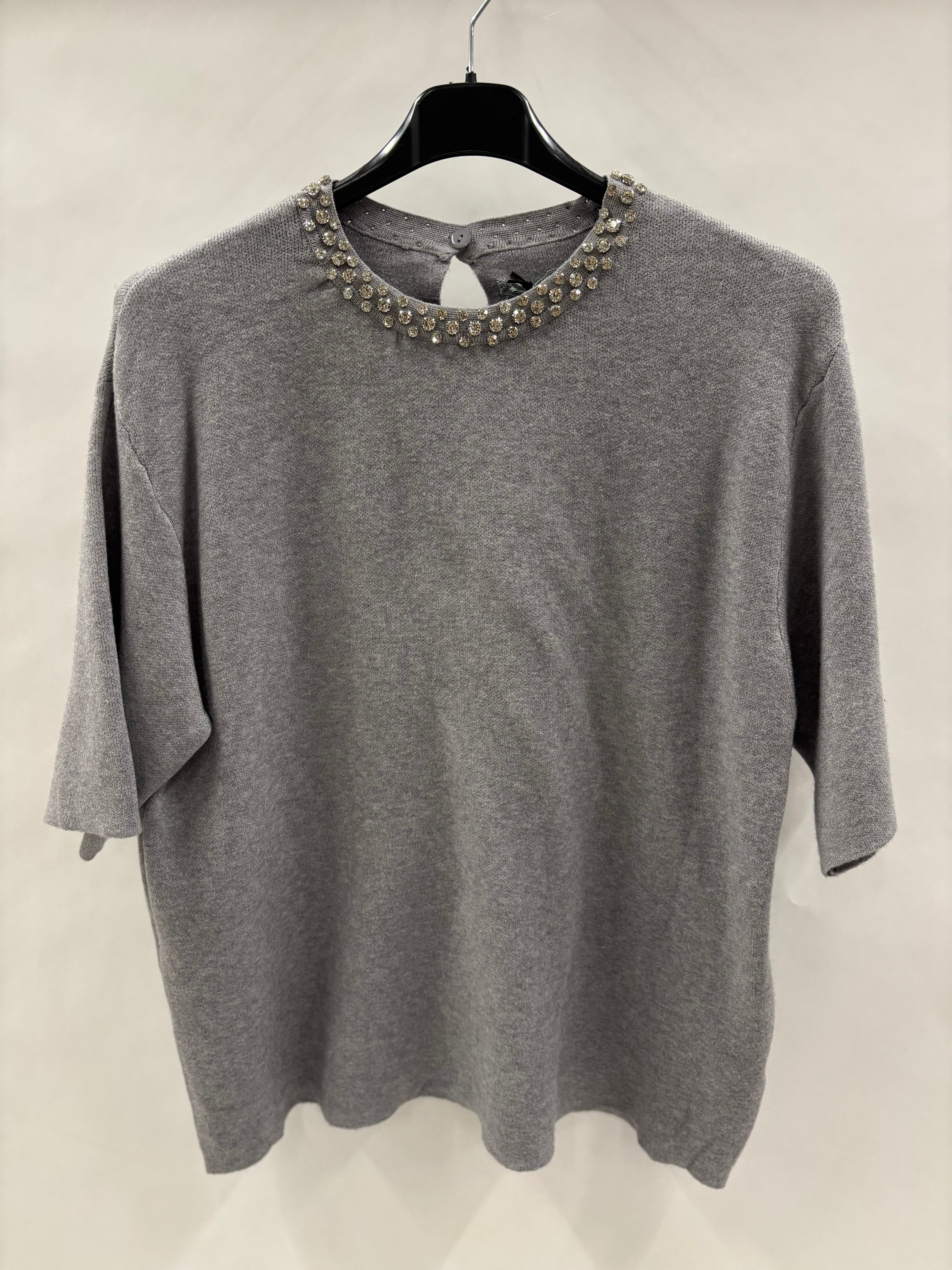 Strikbluse, Blinghals