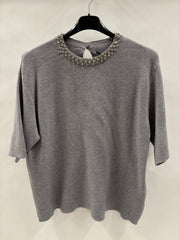 Strikbluse, Blinghals