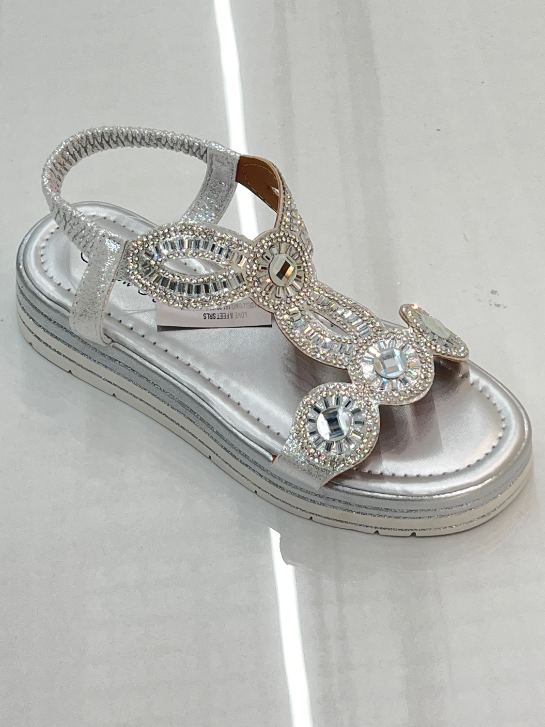 Sandaler med bling og elastik by Gioa