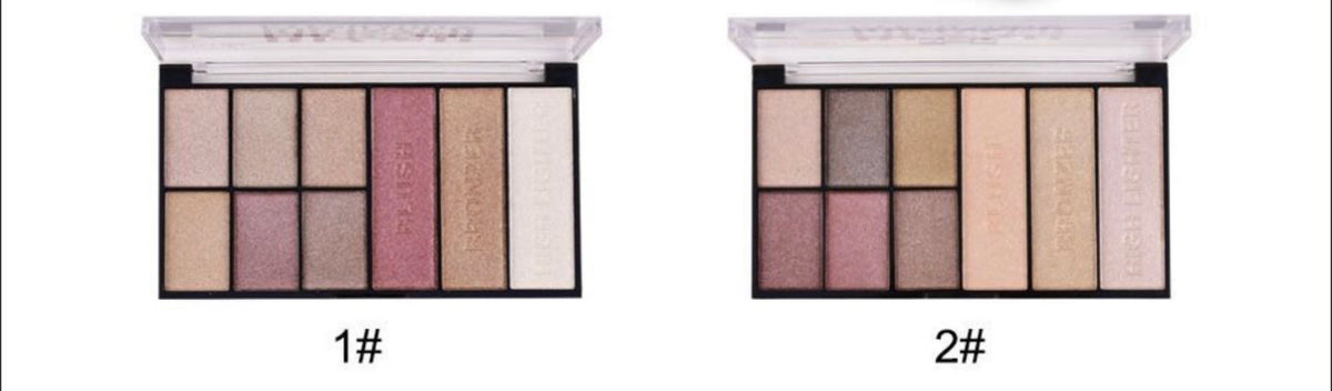 Blush highlighter bronzer eyeshadow palette - sample