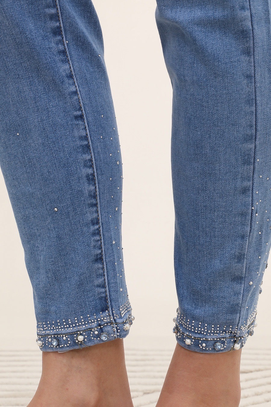 Jeans med bling slids 7/8 by Krone 1