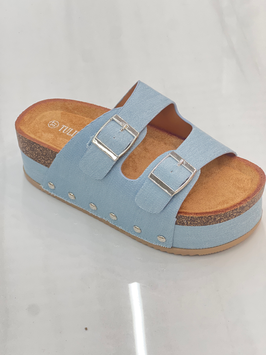 Plateau sandaler med studs