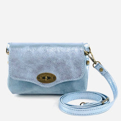 Lille crossbody taske med rem metallic by Krone 1