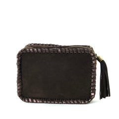 Skind crossbody taske med flettet kant by Krone 1