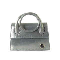 Metallic lædertasker med rem by Krone 1