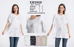 T-shirt med bling blomster - ITMARTS25