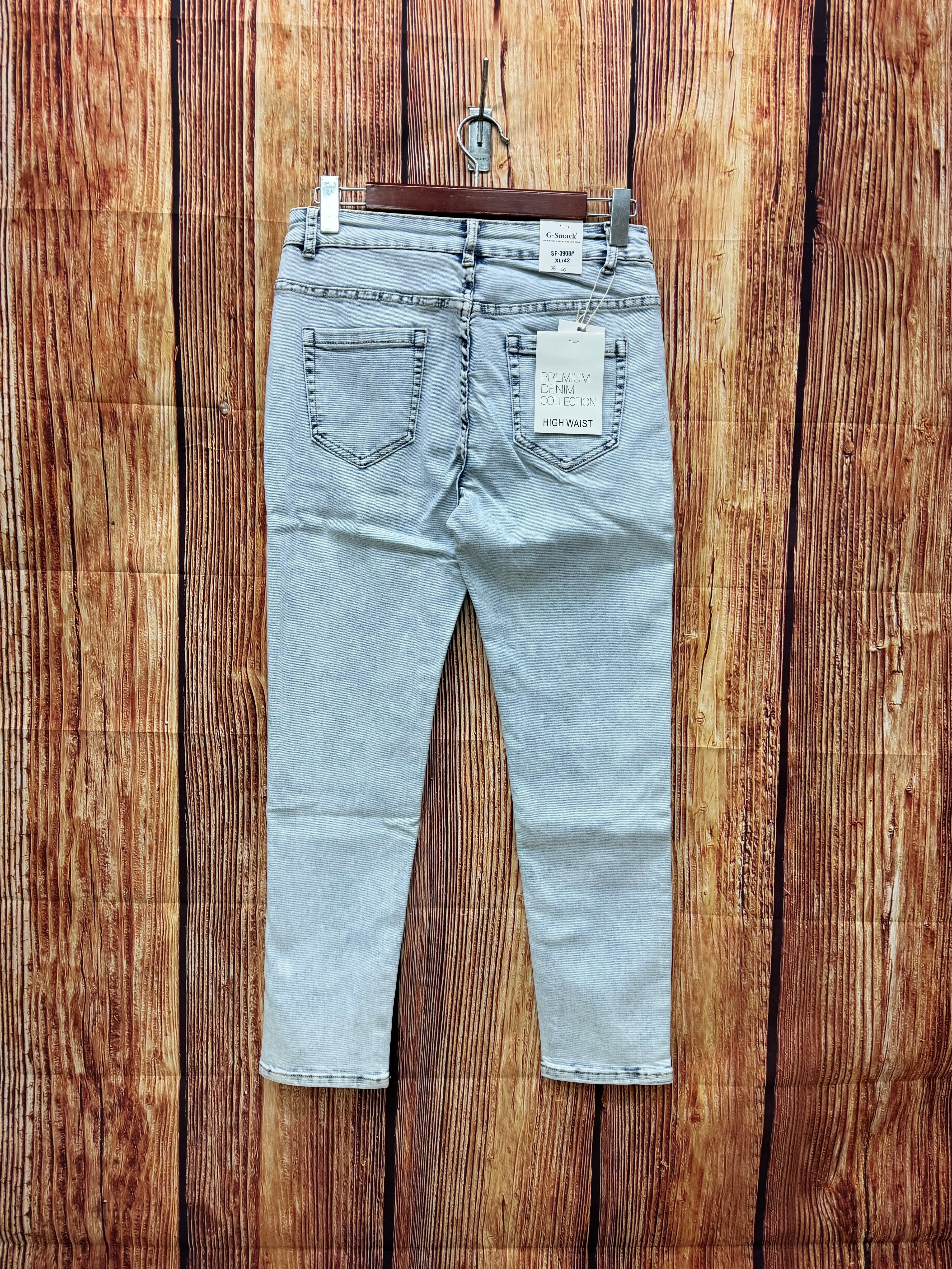 Acidvask jeans med skrift by Krone 1