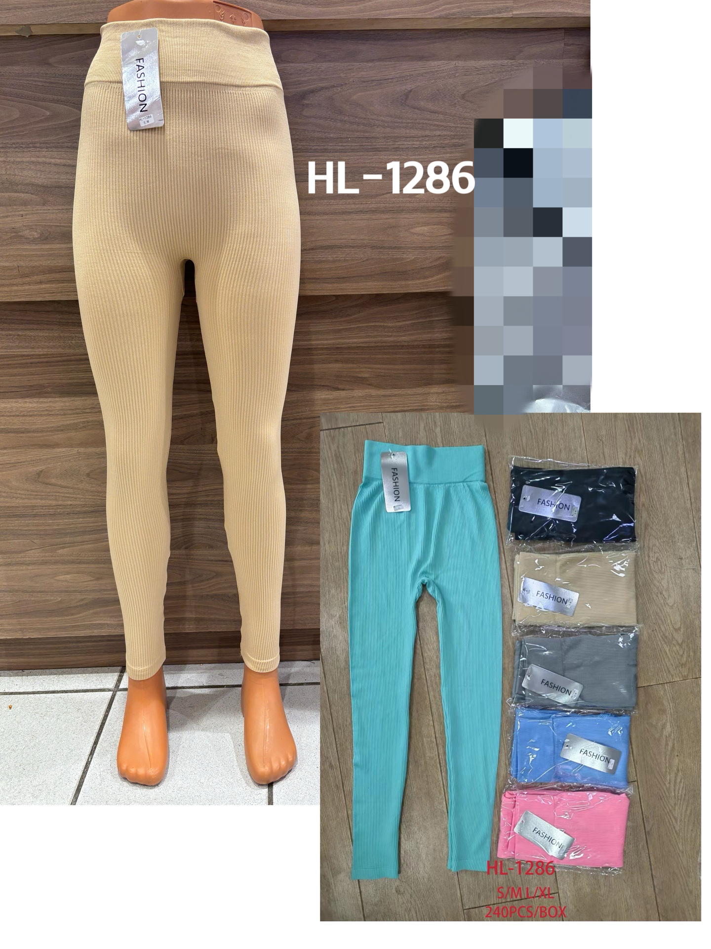 Shape leggings i ribkvalitet - tilfældig farve - ingenreturret by Krone 1