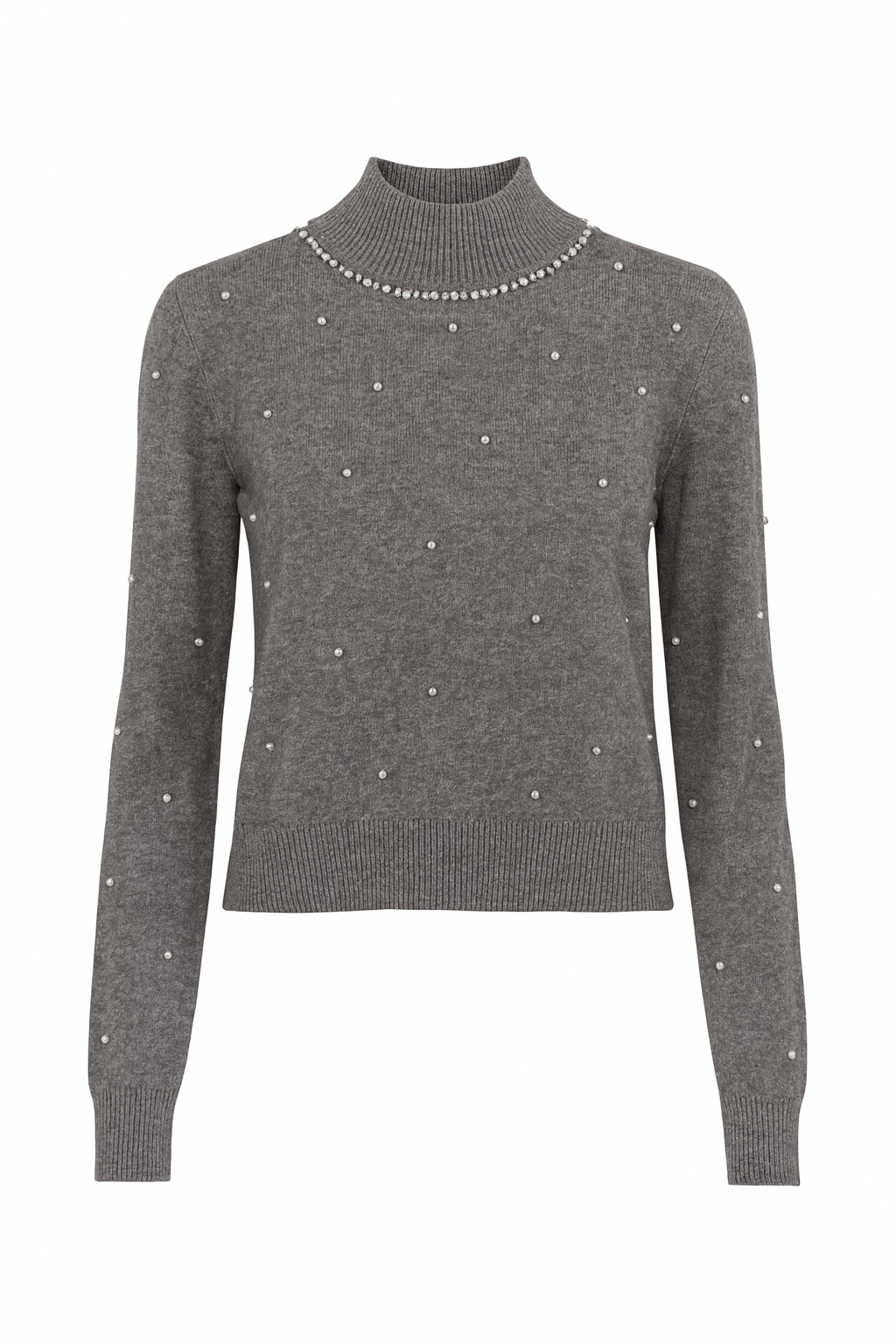 Turtleneck m. Perledetaljer - Ingen Returret