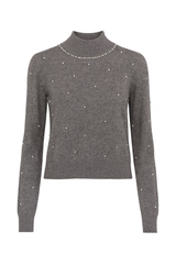 Turtleneck m. Perledetaljer - Ingen Returret