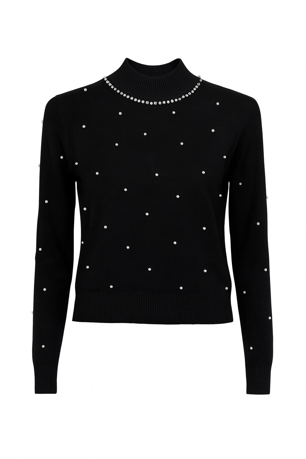 Turtleneck m. Perledetaljer - Ingen Returret