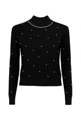 Turtleneck m. Perledetaljer - Ingen Returret