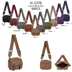 Crossbody taske med spænder 22x8x17cm by Eric Bags