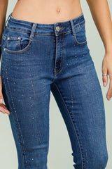 Flare jeans med bling darkwash by G-Smack