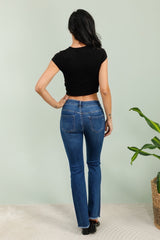 Flare jeans med bling darkwash by G-Smack