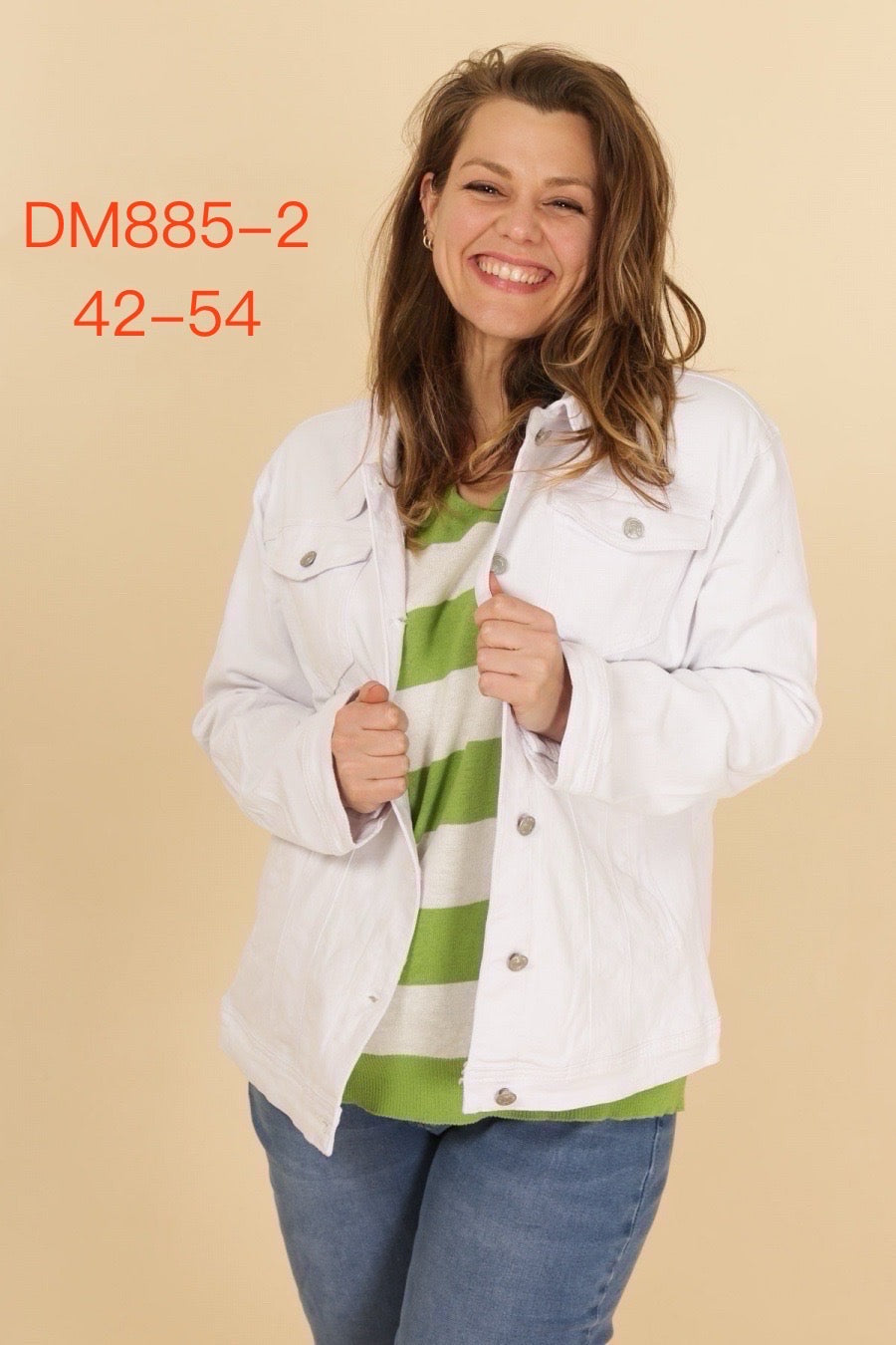 Denimjakke med stræk plus size by G-Smack