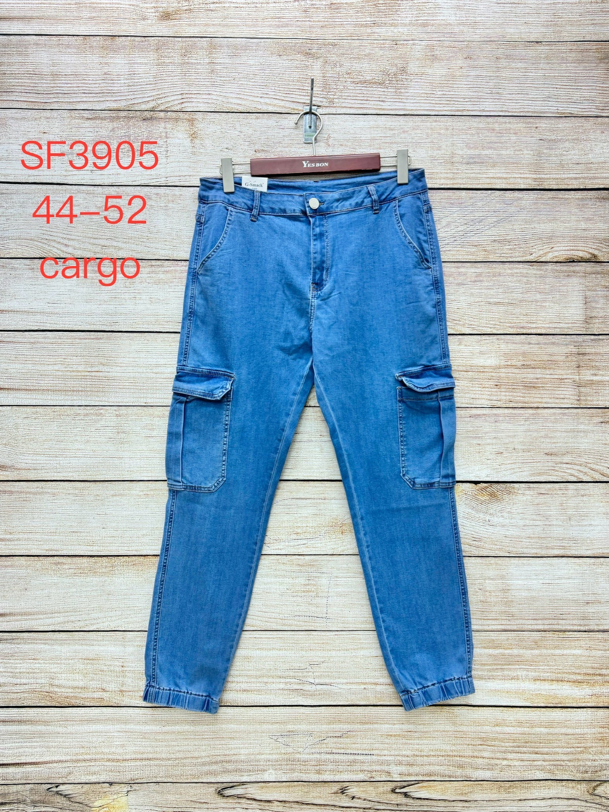 Cargo jeans med elastik plus size by Krone 1