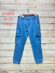 Cargo jeans med elastik plus size by Krone 1